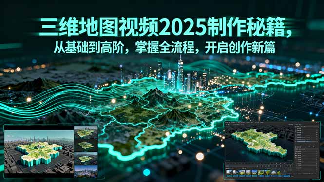 三维地图视频2025制作秘籍，从基础到高阶，掌握全流程，开启创作新篇-九源吧