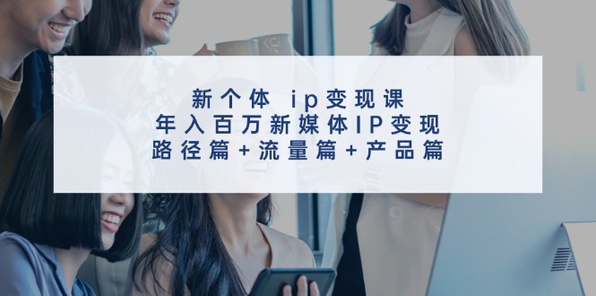 新个体ip变现课，年入百万新媒体IP变现，路径篇+流量篇+产品篇-九源吧网赚学院
